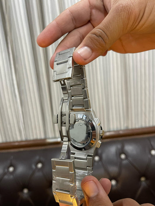 Hublot-Inspired Skeleton  Watch – Silver Stainless Steel Edition
